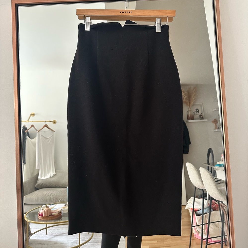 Zara Black Midi Pencil Skirt for Work